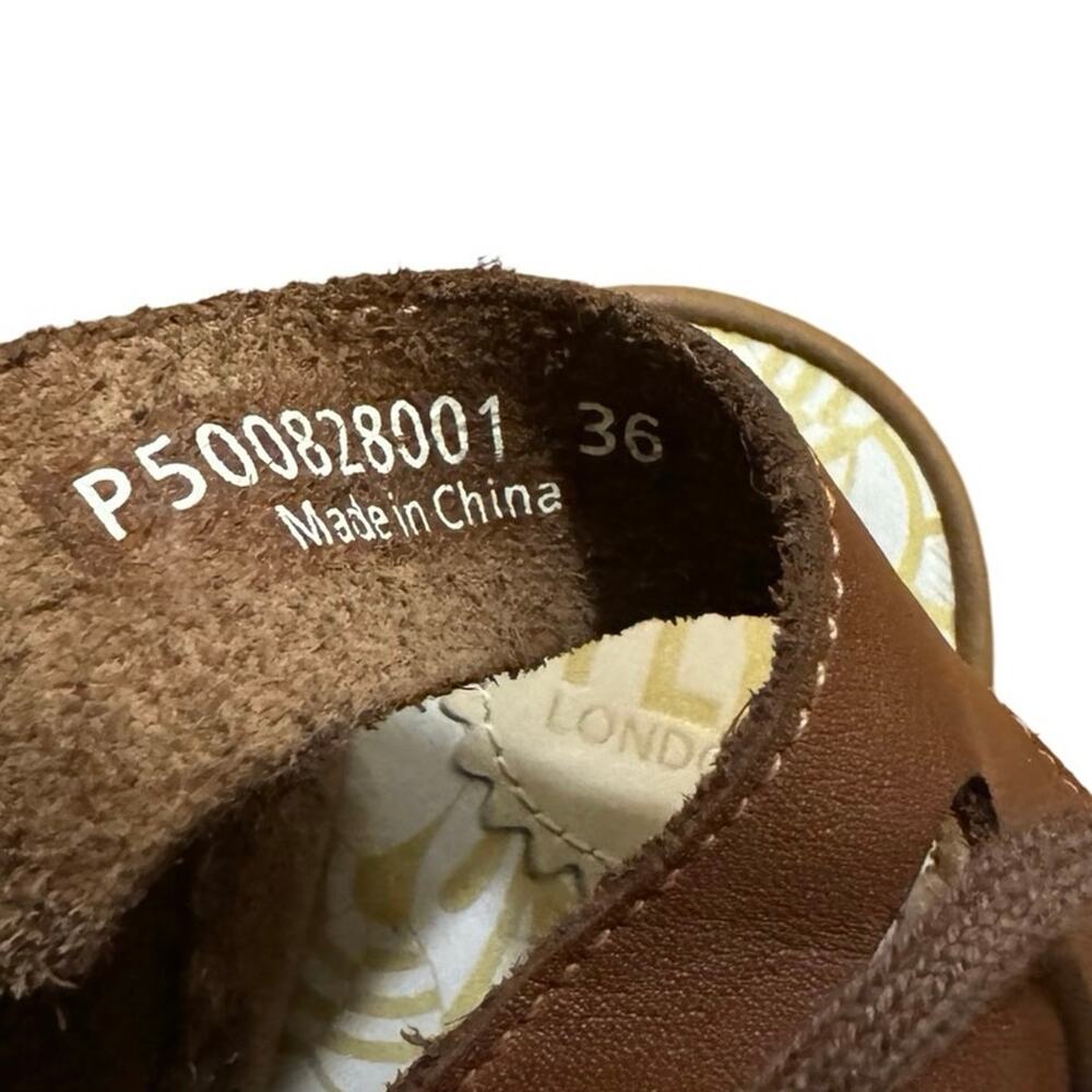 FLY London Women's Leather Lace Up Wedges Yote Brown 36 (5.5-6) shoes sandals - Picture 5 of 7